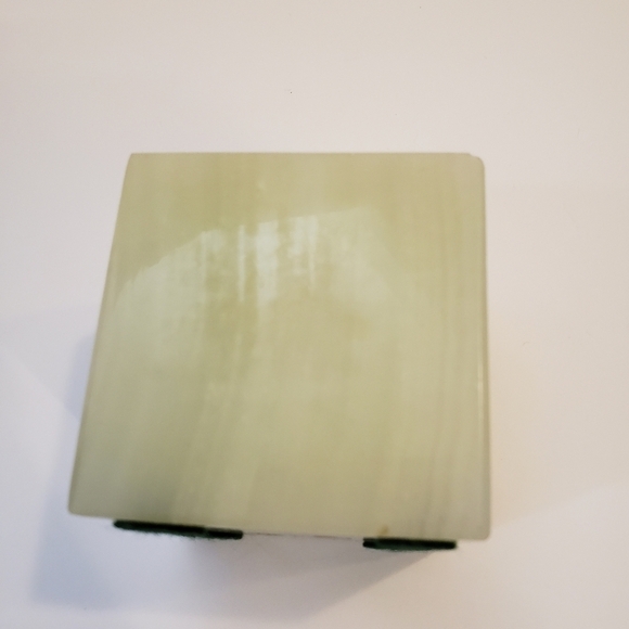 Vintage Sage Green Marble Paperweight Square - Picture 4 of 9